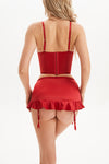 Vivian Push up Scoop Bra Corset & Sexy mini skirt